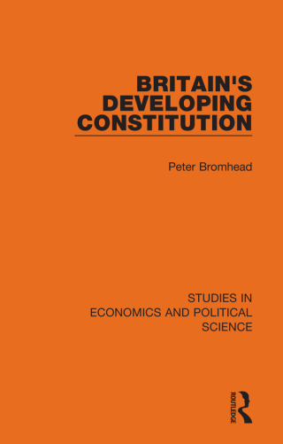 Cover image: Britain's Developing Constitution 1st edition 9781032126395