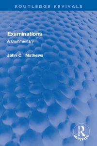Cover image: Examinations 1st edition 9781032133188