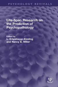 Cover image: Life-Span Research on the Prediction of Psychopathology 1st edition 9780367760373