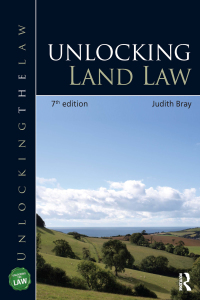 Cover image: Unlocking Land Law 7th edition 9780367642433