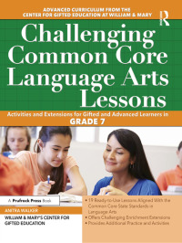 Imagen de portada: Challenging Common Core Language Arts Lessons 1st edition 9781618216052