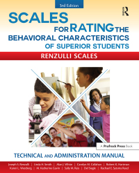 表紙画像: Scales for Rating the Behavioral Characteristics of Superior Students 3rd edition 9780936386904