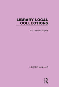 Cover image: Library Local Collections 1st edition 9781032133690