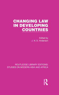 Omslagafbeelding: Changing Law in Developing Countries 1st edition 9781032157788