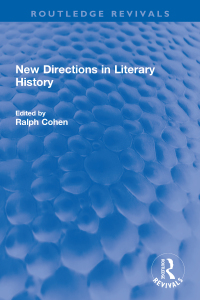 Omslagafbeelding: New Directions in Literary History 1st edition 9781032162935