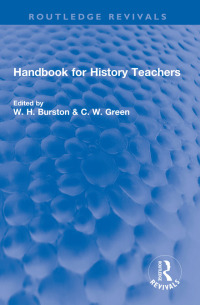 Imagen de portada: Handbook for History Teachers 1st edition 9781032163826