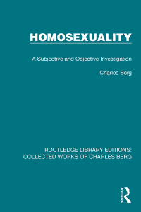 Cover image: Homosexuality 1st edition 9781032172415