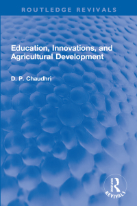 Imagen de portada: Education, Innovations, and Agricultural Development 1st edition 9781032172286