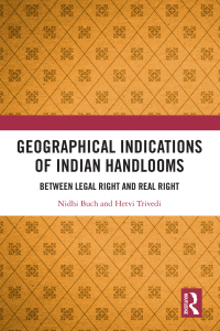 Omslagafbeelding: Geographical Indications of Indian Handlooms 1st edition 9781032332475