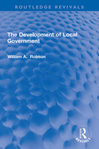 Cover image: The Development of Local Government 1st edition 9781032184524