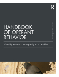 Cover image: Handbook of Operant Behavior 1st edition 9781032188645