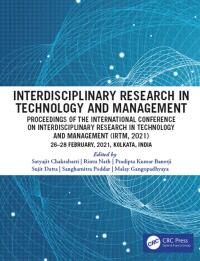 Cover image: Interdisciplinary Research in Technology and Management 1st edition 9781000533002