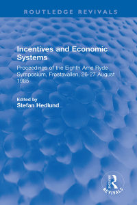 Cover image: Incentives and Economic Systems 1st edition 9781032199184
