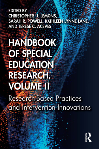 Imagen de portada: Handbook of Special Education Research, Volume II 1st edition 9780367742713