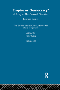 Imagen de portada: The Empire and its Critics, 1899-1939 1st edition 9781003101253