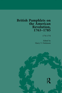 Imagen de portada: British Pamphlets on the American Revolution, 1763-1785, Part II, Volume 5 1st edition 9781138751095