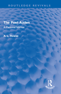 Cover image: The Poet Auden 1st edition 9781032221779