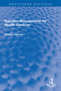 Imagen de portada: Supplies Management for Health Services 1st edition 9781032248110