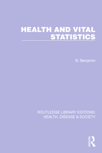 Cover image: Health and Vital Statistics 1st edition 9781032251707
