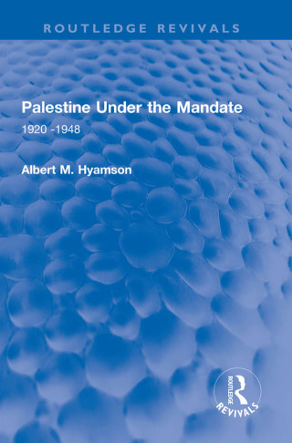 Cover image: Palestine Under the Mandate 1st edition 9781032160894