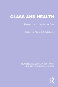 Cover image: Class and Health 1st edition 9781032257082