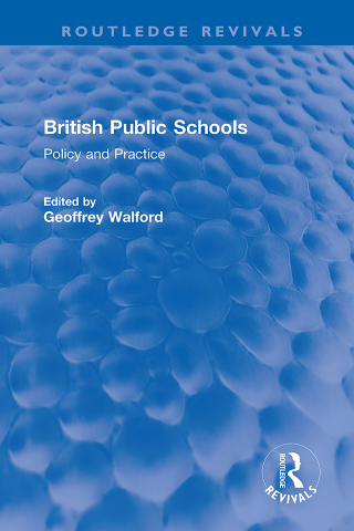 Imagen de portada: British Public Schools 1st edition 9781032253459