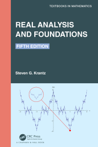 Cover image: Real Analysis and Foundations 5th edition 9781032102726