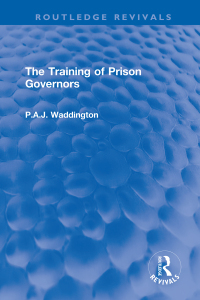 Cover image: The Training of Prison Governors 1st edition 9781032273020