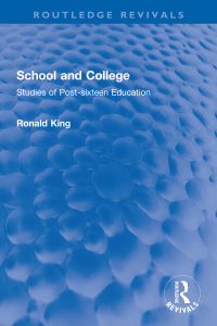 Cover image: School and College 1st edition 9781032284262