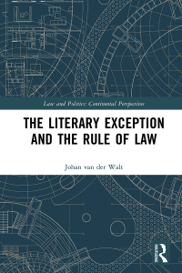 Titelbild: The Literary Exception and the Rule of Law 1st edition 9780367640330
