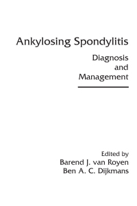Imagen de portada: Ankylosing Spondylitis 1st edition 9780824727512