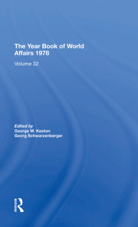 Imagen de portada: The Year Book Of World Affairs, 1978 1st edition 9780367274252