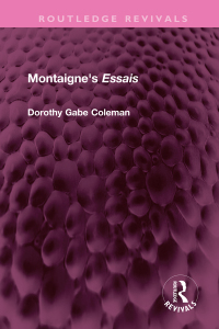 Cover image: Montaigne's 'Essais' 1st edition 9781032303277