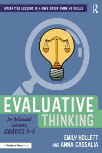 Titelbild: Evaluative Thinking for Advanced Learners, Grades 3–5 1st edition 9781032214238