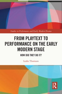 Imagen de portada: From Playtext to Performance on the Early Modern Stage 1st edition 9781032278094