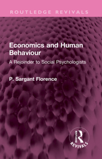 Cover image: Economics and Human Behaviour 1st edition 9781032306094