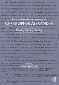表紙画像: Early and Unpublished Writings of Christopher Alexander 1st edition 9781032034812