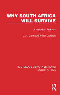 Cover image: Why South Africa Will Survive 1st edition 9781032314945