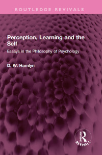 Titelbild: Perception, Learning and the Self 1st edition 9781032321639