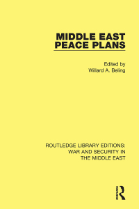 Cover image: Middle East Peace Plans 1st edition 9781138657199