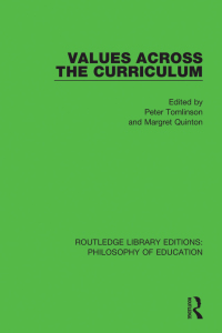 Cover image: Values Across the Curriculum 1st edition 9781138694279