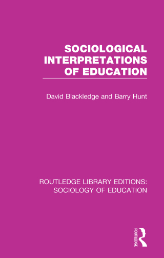 Cover image: Sociological Interpretations of Education 1st edition 9781138228283