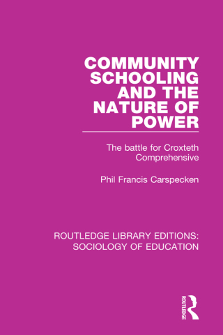 Imagen de portada: Community Schooling and the Nature of Power 1st edition 9781138244429