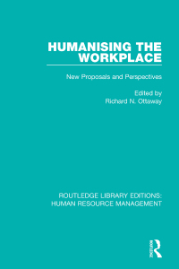 Cover image: Humanising the Workplace 1st edition 9781138288874