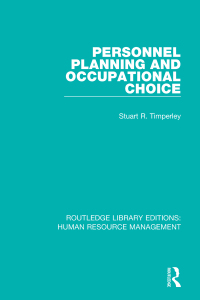 Cover image: Personnel Planning and Occupational Choice 1st edition 9780415785778