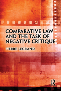 Imagen de portada: Comparative Law and the Task of Negative Critique 1st edition 9780367723002