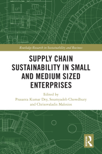 Cover image: Supply Chain Sustainability in Small and Medium Sized Enterprises 1st edition 9780367819859