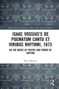 Immagine di copertina: Isaac Vossius's De poematum cantu et viribus rhythmi, 1673 1st edition 9781032305936