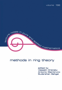 Cover image: Methods in Ring Theory 1st edition 9780824701833