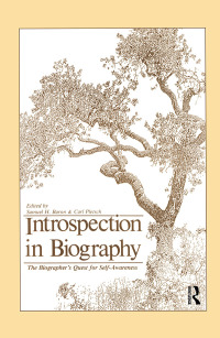 Imagen de portada: Introspection in Biography 1st edition 9780881630350